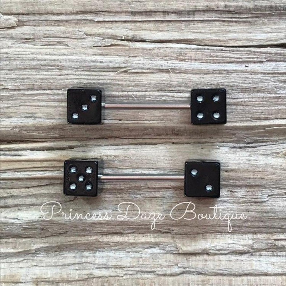 Black Dice‎ Nipple Ring Set